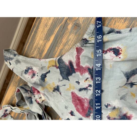 Linen Artsy Printed Halter Dress Size S Made in Italy Bellambra - Picture 8 of 11